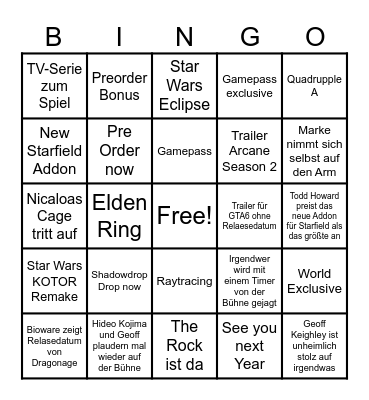 Bullshit Bingo Card