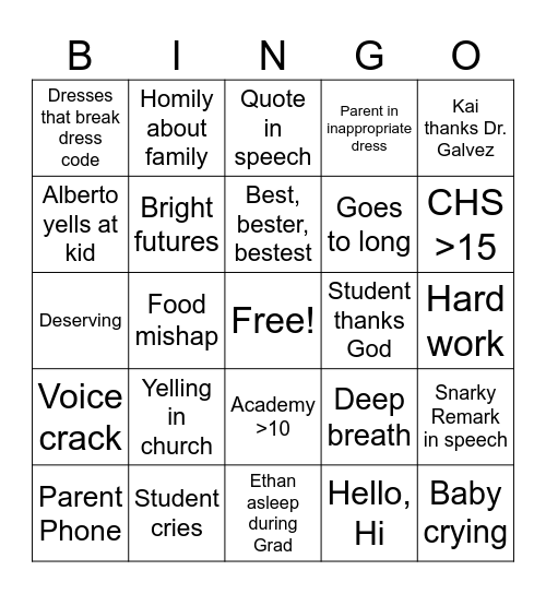 2024 Bingo Card