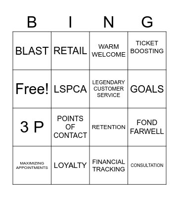 PROSPER U Bingo Card