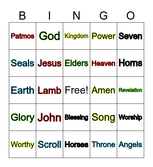 Revelation Bingo Card