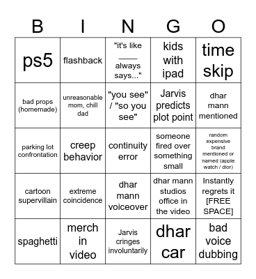 Dhar Mann Bingo v4 Bingo Card