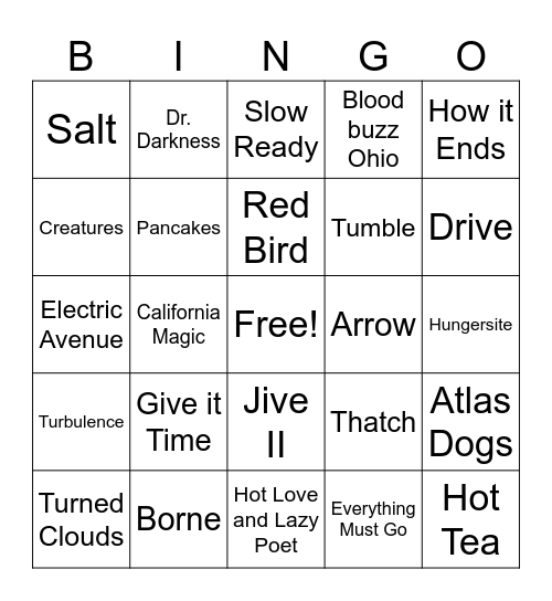 Goose June 4/24 Bingo Card
