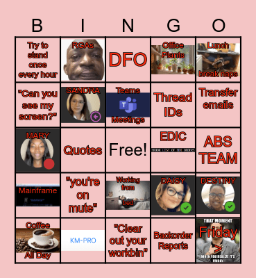 ABS Team Bingo Card