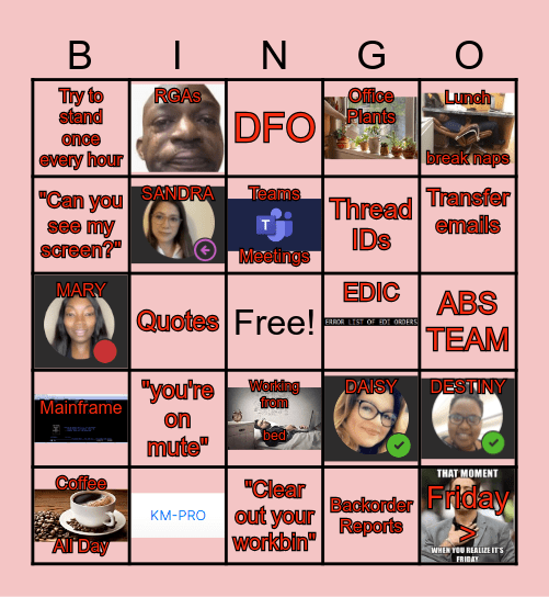 ABS Team Bingo Card
