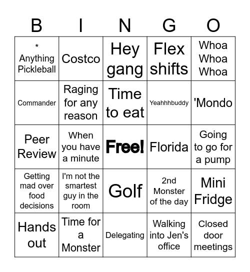 Kucan-ingo Bingo Card