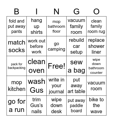 June Bingo Card