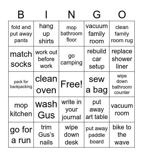 June Bingo Card