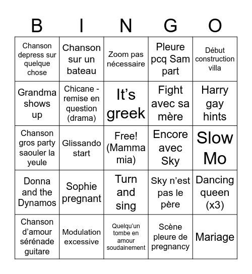 Here we go again Bingo Card
