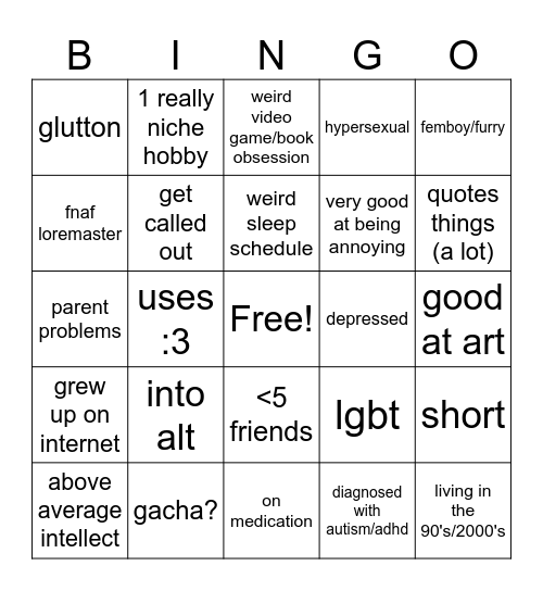 acoustisism! Bingo Card