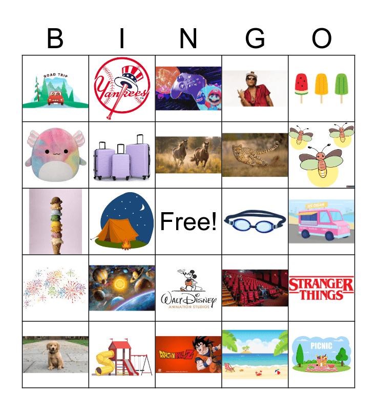 Franchot's Class Favorite Things Bingo! Bingo Card
