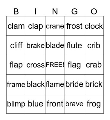 Phonics Bingo MAT 3/14 Bingo Card