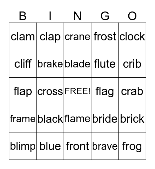 Phonics Bingo MAT 3/14 Bingo Card