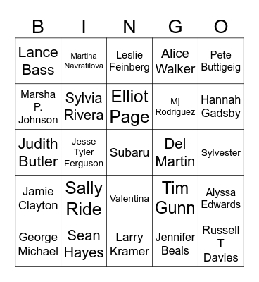 Pride Bingo Round 3 Bingo Card