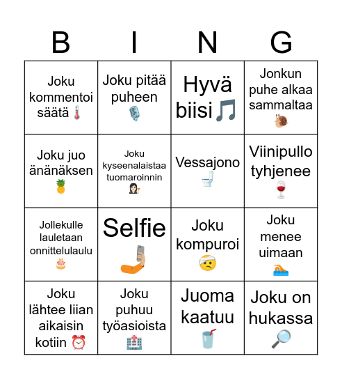 Kesäjuhlabingo Card