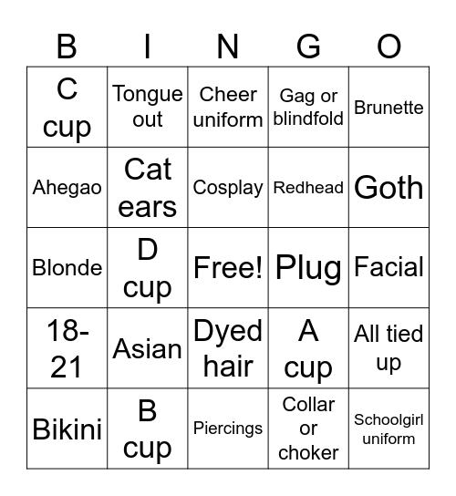 Whisper Bingo Card