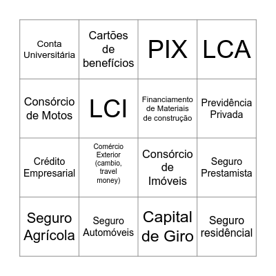 Bingo Sicoob Bingo Card