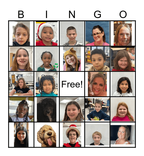 Classmates Bingo Card