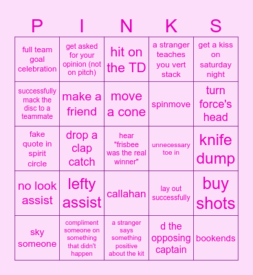 Pigeons on LSD Bingo Card