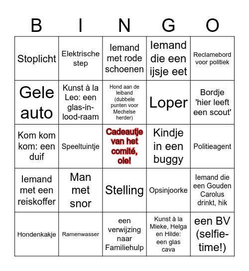 FAMILIEHULP WANDELBINGO Card