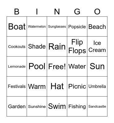 SUMMER BINGO Card