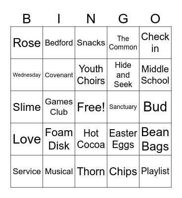 FPB JYG BINGO Card