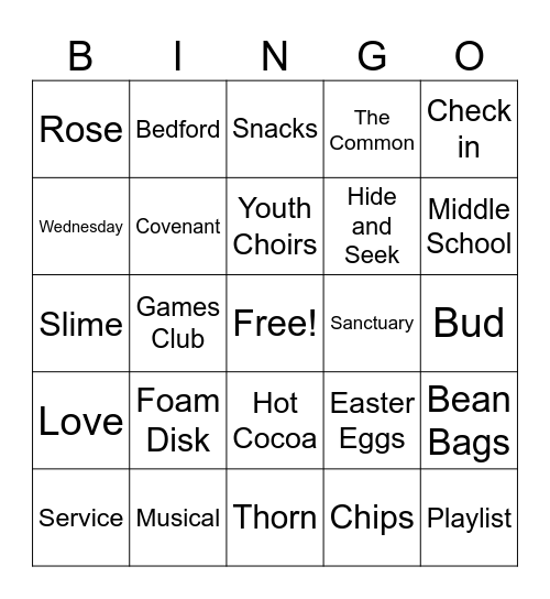 FPB JYG BINGO Card