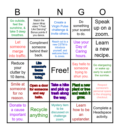 Allyship Bingo Card