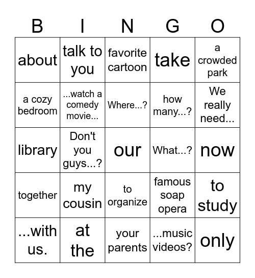 BINGO Card