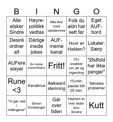 Repskap i Ap-bingo Card