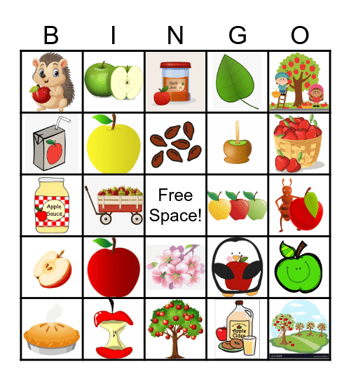 All About Apples Bingo! Bingo Card