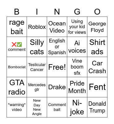 Buhingo Bingo Card
