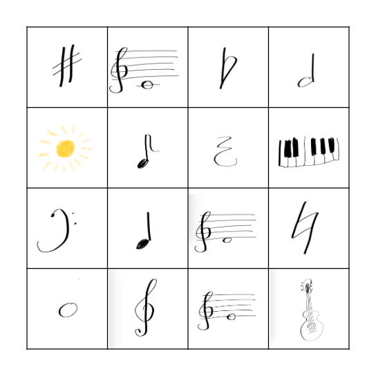 Recital Summer 2025 Bingo Card