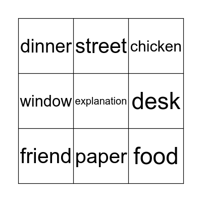 Bingo Card