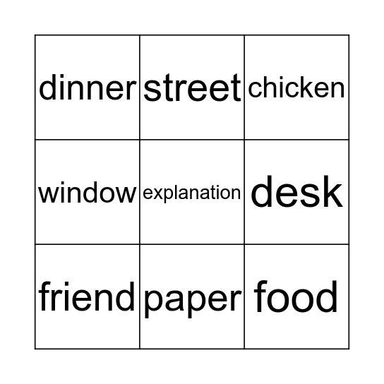 Bingo Card