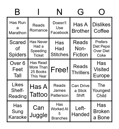 Staff Day Bingo! Bingo Card