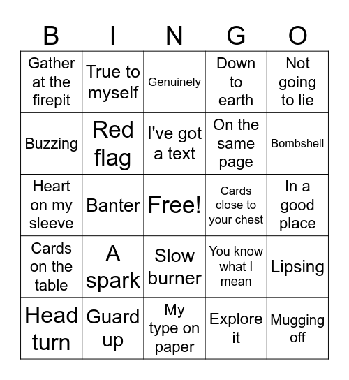 Voles V.5 Bingo Card