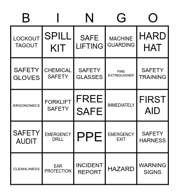 2024 Safety Bingo Card