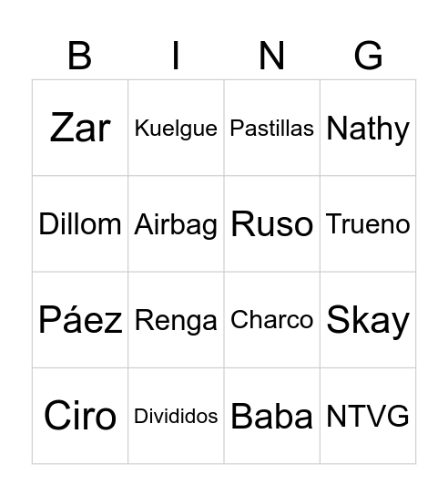 Quilmes Rock 2025 Bingo Card