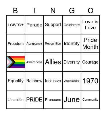 FRIDAY PRIDE BINGO! Bingo Card