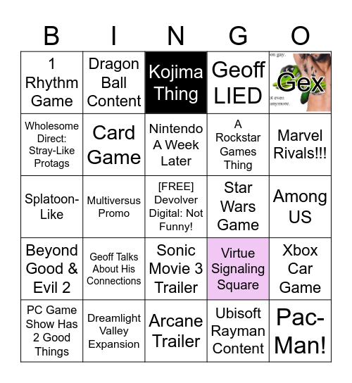 SGF Bingo Card