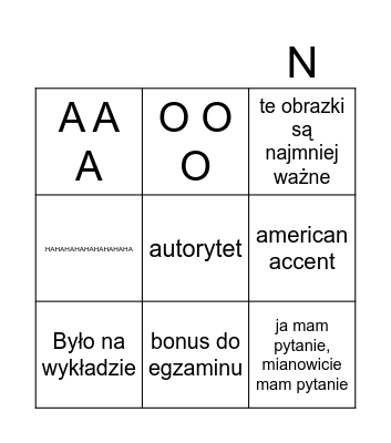 BaniaBingo Card