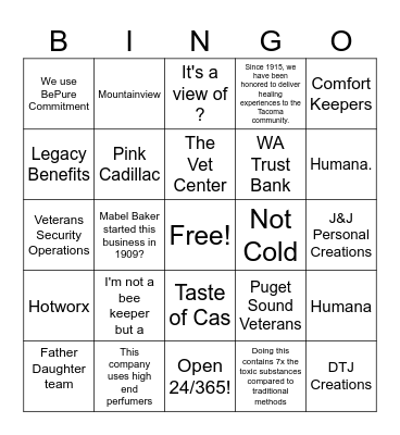 Ice Breaker Bingo Card