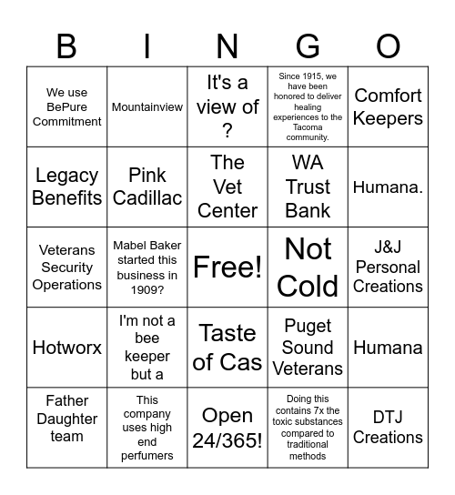 Ice Breaker Bingo Card