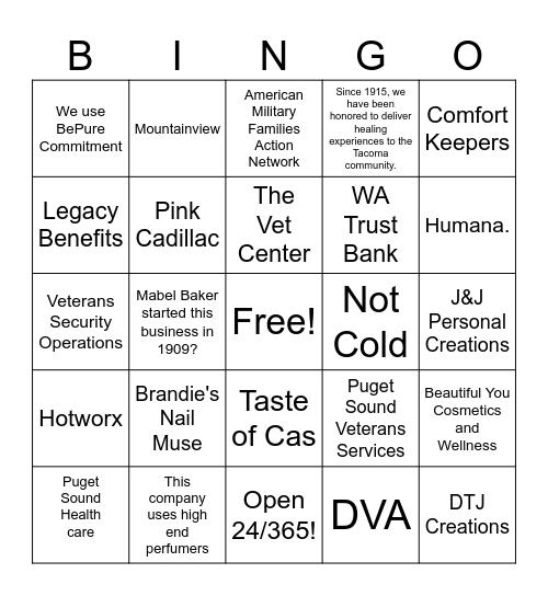 Ice Breaker Bingo Card