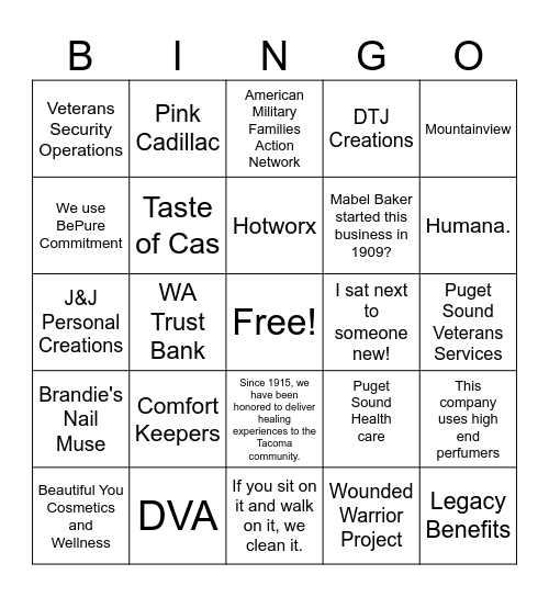 Ice Breaker Bingo Card