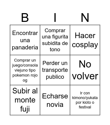 Lotarco Bingo Card