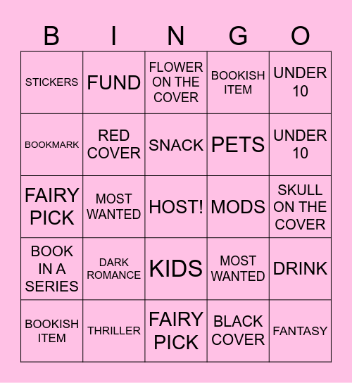 BOOK FAIRY SCHMINGO Bingo Card