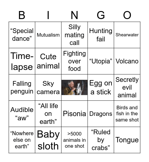 Planet Earth II - Episode I Bingo Card