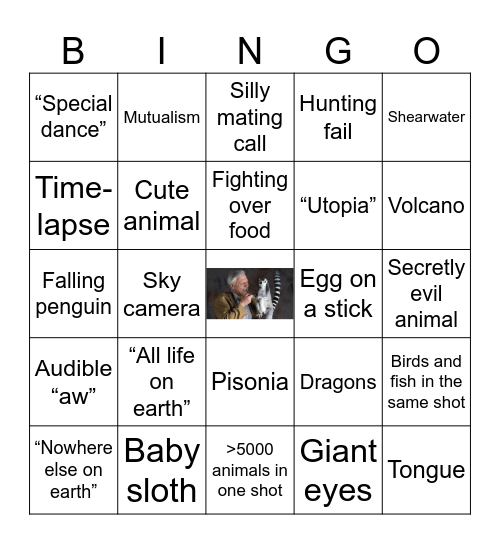 Planet Earth II - Episode I Bingo Card