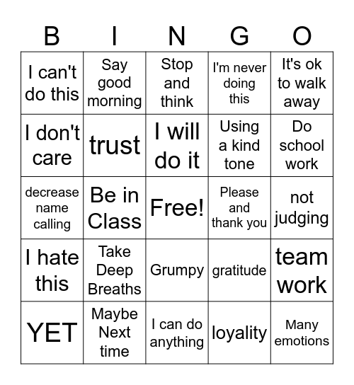 End of the Year Review Bingo Card